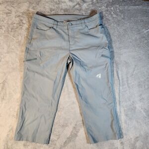 Eddie Bauer Pants Womens 10P Petite Gray Capri First Ascent Guide Pro Hiking